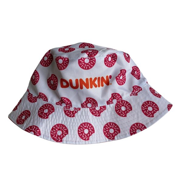 Dunkin' Donuts Reversible Bucket Hat (Orange / White) - Picture 3 of 4